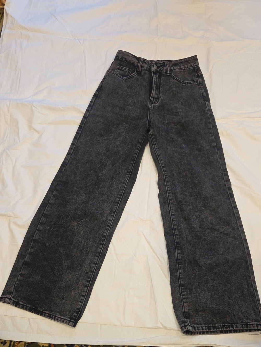 SHEIN Black Acid Wash Denim Jeans